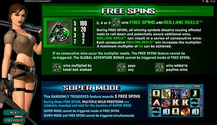 Игровой автомат Tomb Raider 2 таблица выплат